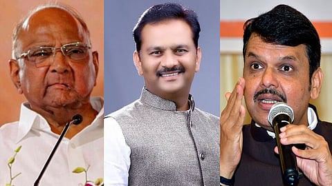 Sharad Pawar-Abhijit Patil-Devendra Fadnavis