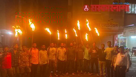YUva sena workers with new symbol