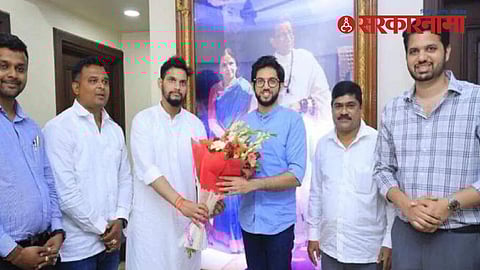 Yashwardhan Kadambande with Aditya Thackeray