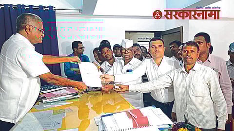 Chintaman Gavit at Vajda Tahsildar Office