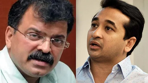 jitendra Awhad, Nitesh Rane