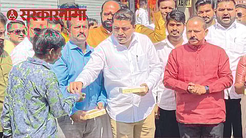 Shivsena celebration at Nashik