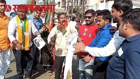 BJP workers Agitation in Nashik