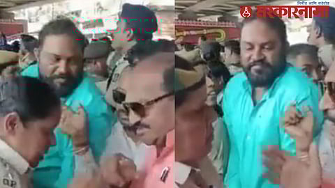 BJP MLA pushes woman policeman