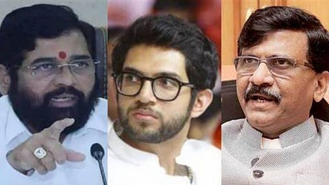 Eknath Shinde Aaditya Thackeray Sanjay Raut