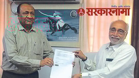 NDCC Administrator Pratapsingh Chavan with Arun Kadam