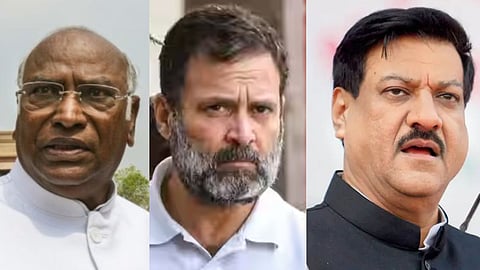 Mallikarjun Kharge, Rahul Gandhi, Pruthwiraj Chavan