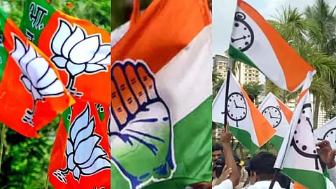 BJP, NCP ,
Congress
