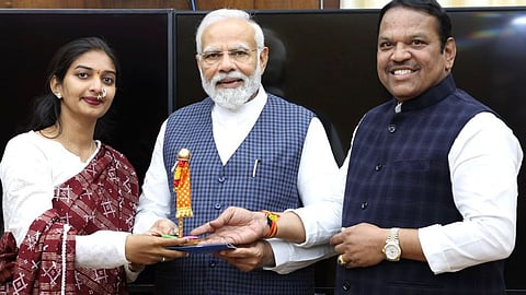 Shrirang Barne and Narendra Modi