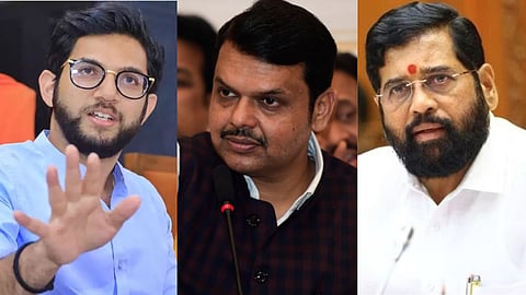 Aditya Thackeray Eknath Shinde Devendra Fadnavis