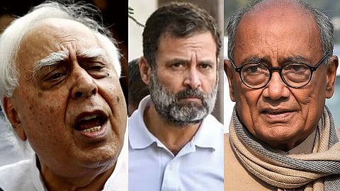 Kapil Sibal - Rahul Gandhi - Digvijay Singh