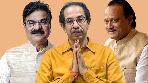 Vijay Shivtare, Ajit Pawar,Uddhav Thackeray