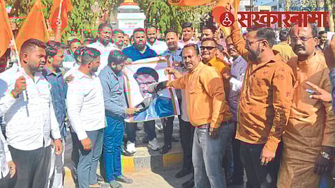 Shivsena agitaion at Nashik