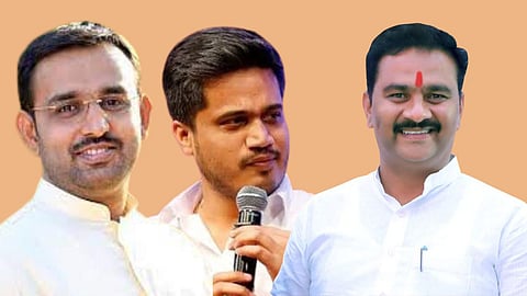 Bhagirath Bhalke-Rohit Pawar-Abhijit Patil