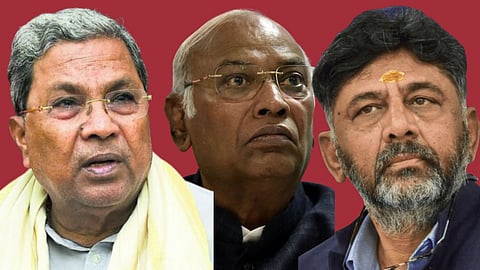 Siddaramaiah, Mallikarjun Kharge, D. K. Shivkumar