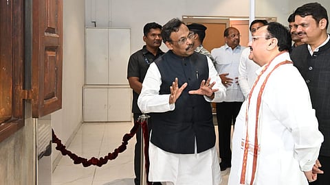 Vinod Tawade-JP Nadda -Devendra Fadnavis