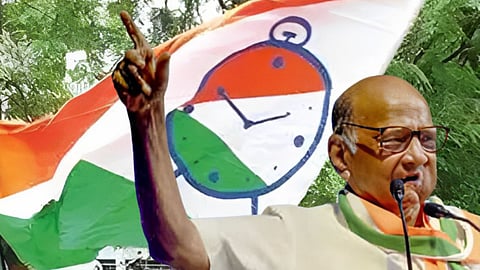 NCP Flag, Sharad Pawar