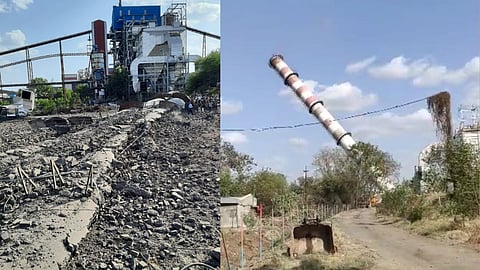 Siddheshwar Sugar Factory's chimney