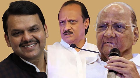 Devendra Fadnavis-Ajit Pawar-Sharad Pawar