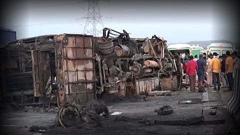 Accident at Samruddhi Mahamarg