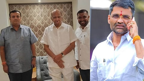 Sharad Pawar, Sujit Zaware and MLA Nilesh Lanke