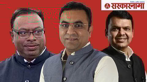 Chandrashekhar Bawankule, Sameer Meghe and Devendra Fadanvis.