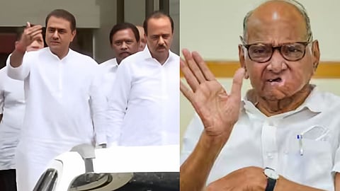 Ajit Pawar and Leaders Meet Sharad Pawar