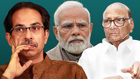 Narendra Modi - Sharad Pawar - Uddhav Thackeray