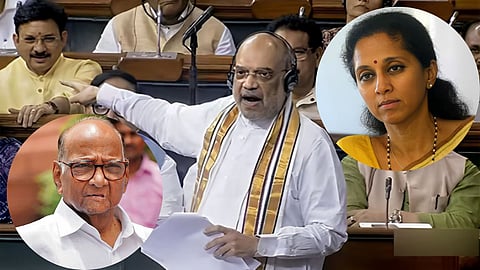 Amit Shah, Sharad Pawar, Supriya Sule