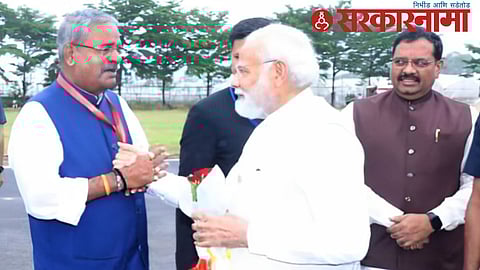 Narendra Modi Meets Shivajirao Adhalrao Patil In Pune
