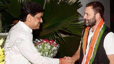 Ashok Chavan and Rahul Gandhi