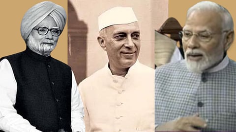 Manmohan Singh- pandit Nehru -Narendra Modi