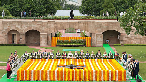 G20 leaders at Rajghat :