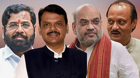 CM Shinde, Devendra Fadnavis, Amit Shah, Ajit Pawar