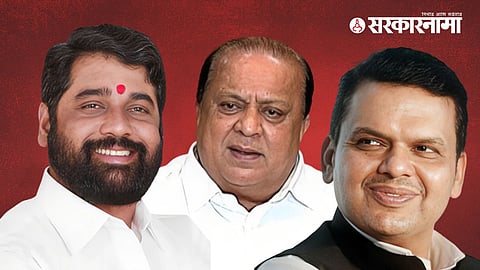 Eknath Shinde Hasan Mushrif Devendra Fadnavis
