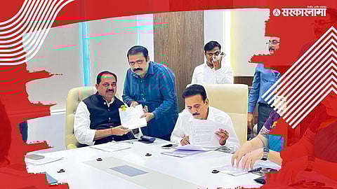 MLA Suhas Kande with Minister Anil Patil