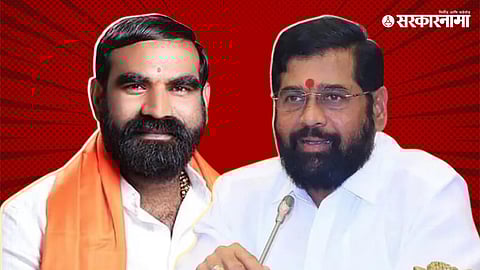 Santosh Bangar, eknath shinde