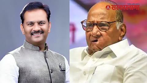 Abhijit Patil and Sharad Pawar