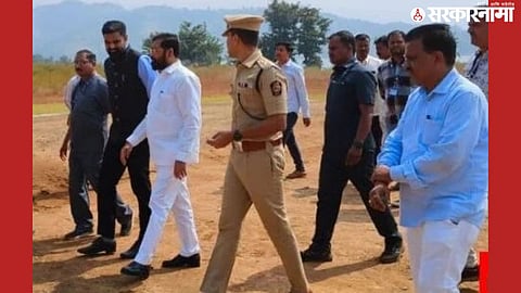 CM Eknath Shinde in his Home town