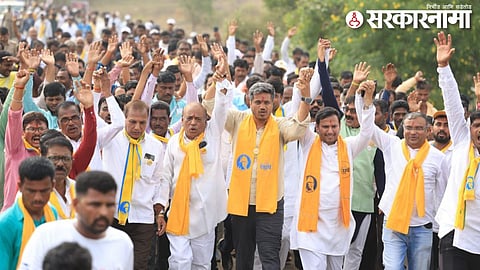 MLA Rohit Pawar in Yuva Sangharsh Yatra at Washim.