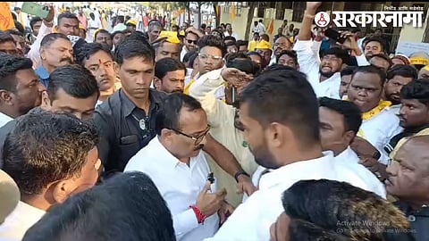 Minister Atul Sawe at Matang Morcha.