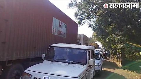 Traffic Jam on NH53 at Bhandara.