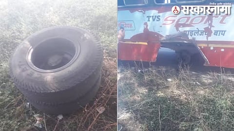 MSRTC Bus Meets Accident Near Shegaon.