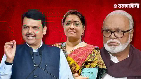 Devendra Fadnavis, Chhagan Bhujbal, Amruta Pawar