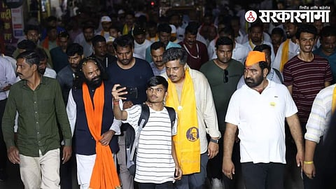 MLA Rohit Pawar in Yuva Sangharsha Yatra.