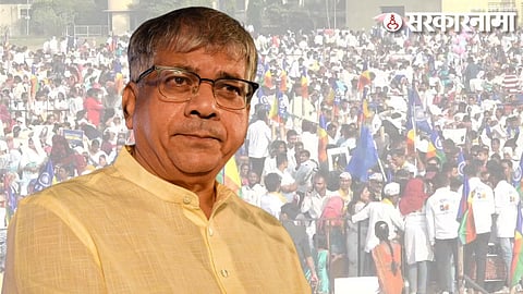 Prakash Ambedkar at Public Meeting in Nagpur.