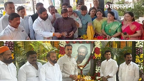 Milind Deora with Eknath Shinde and Shrikant Shinde