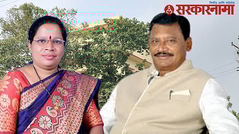 Savita Kulmethe and MLA Subhash Dhote