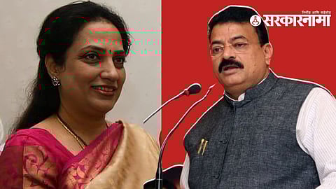 Bhaskar Jadhav and Rashmi Thackeray