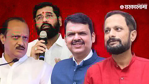 Ajit Pawar, Eknath Shinde, Devendra Fadnavis, Naresh Mhaske